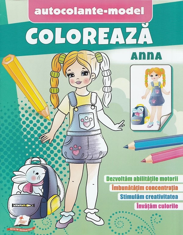 Coloreaza Anna + Autocolante model 